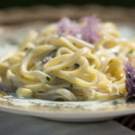 Linguine with Chive Blossoms